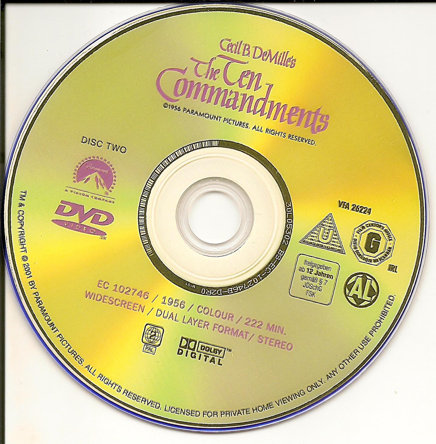 Les dix commandements DISC 2