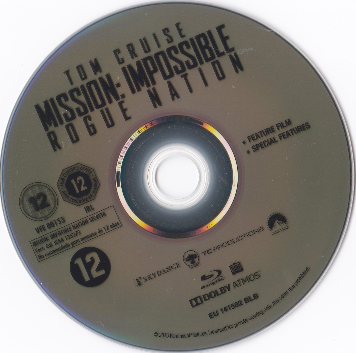 Mission : Impossible Rogue Nation (BLU-RAY)