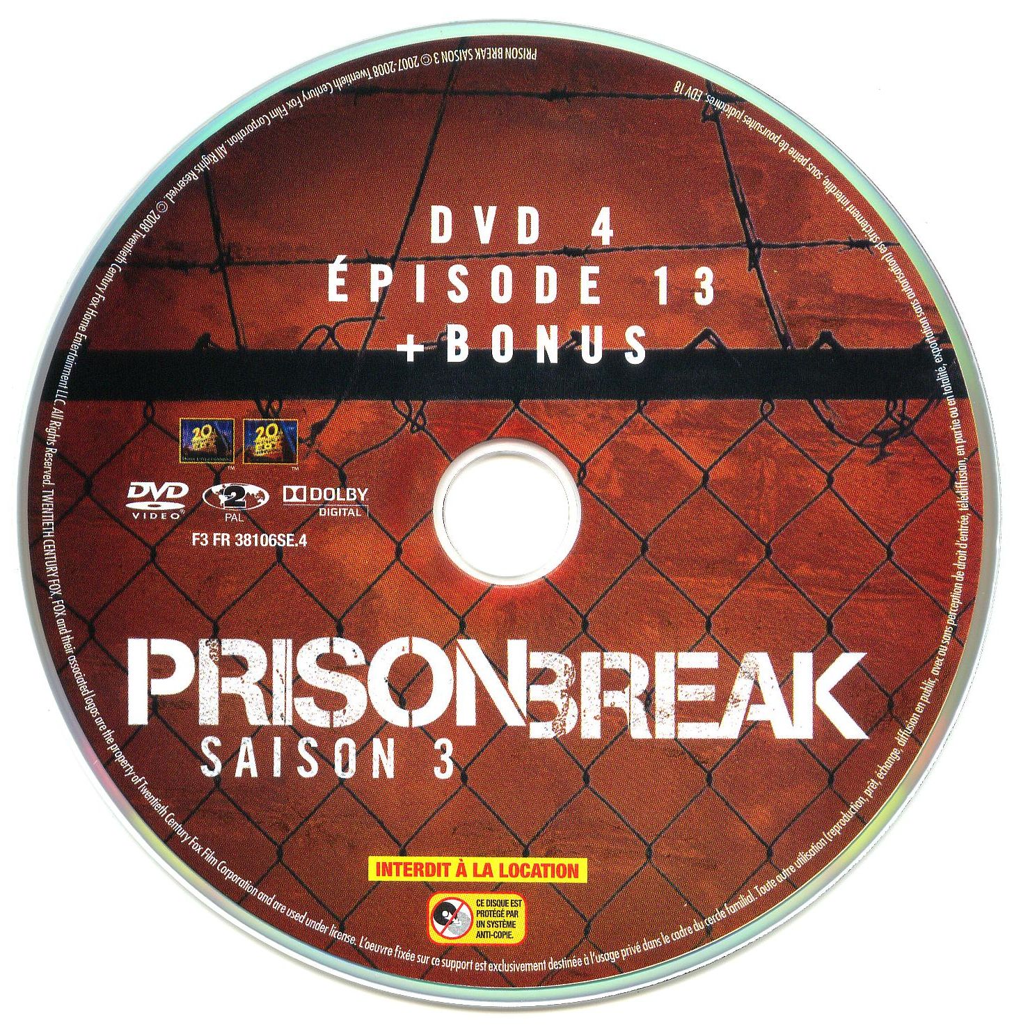 Prison break Saison 3 DVD 4