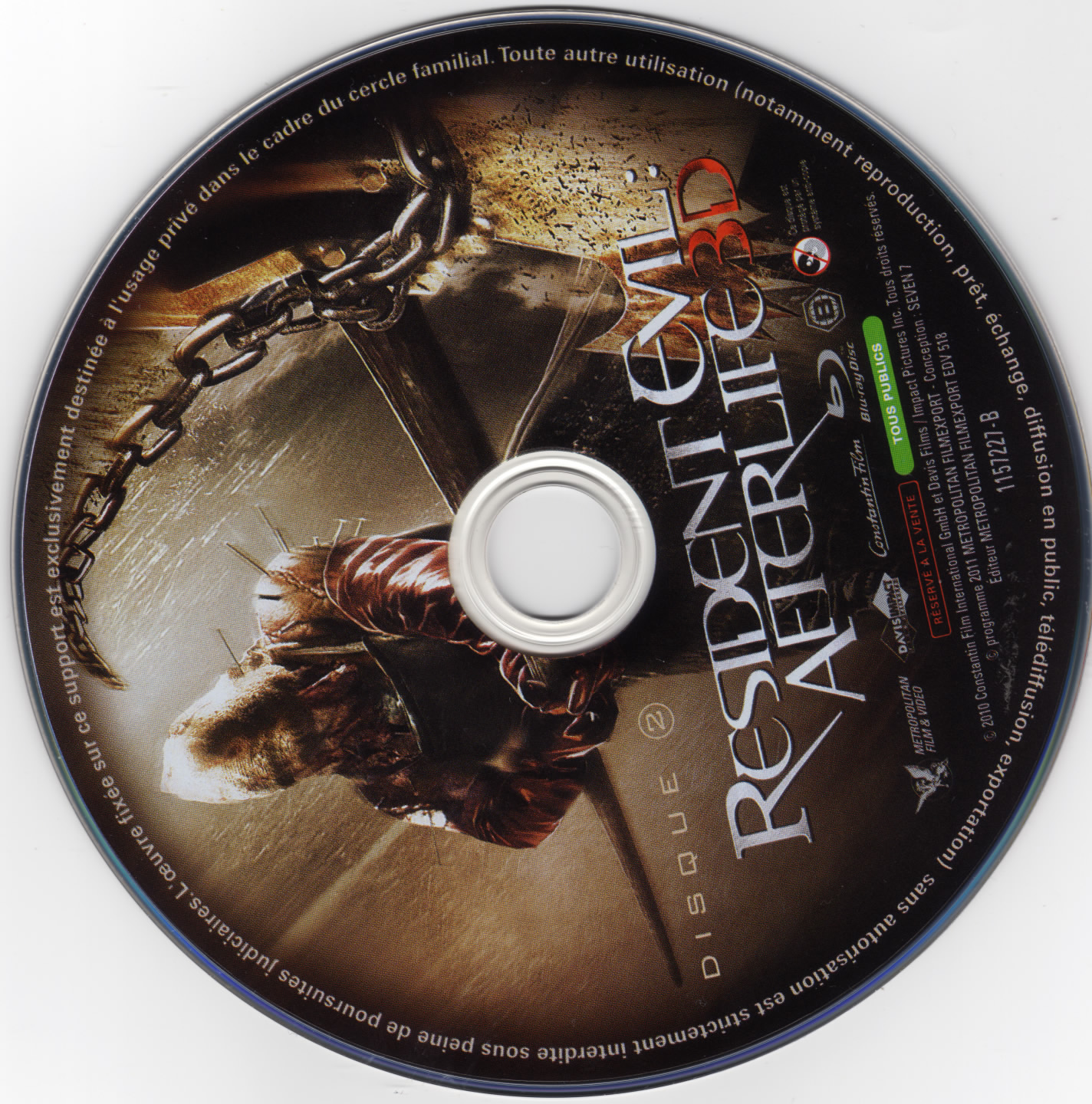 Resident Evil Afterlife 3D DISC 2 (BLU-RAY)