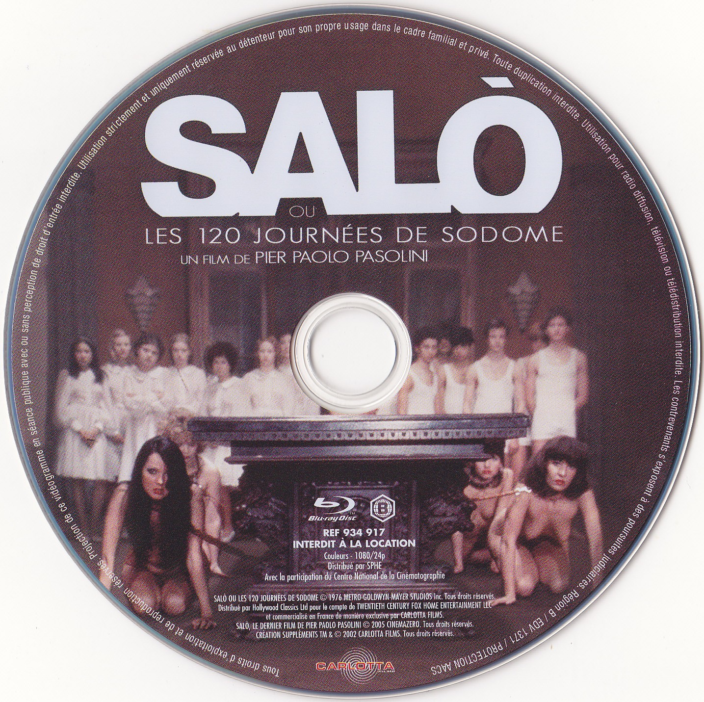 Salo ou Les 120 Journes de Sodome (BLU-RAY)