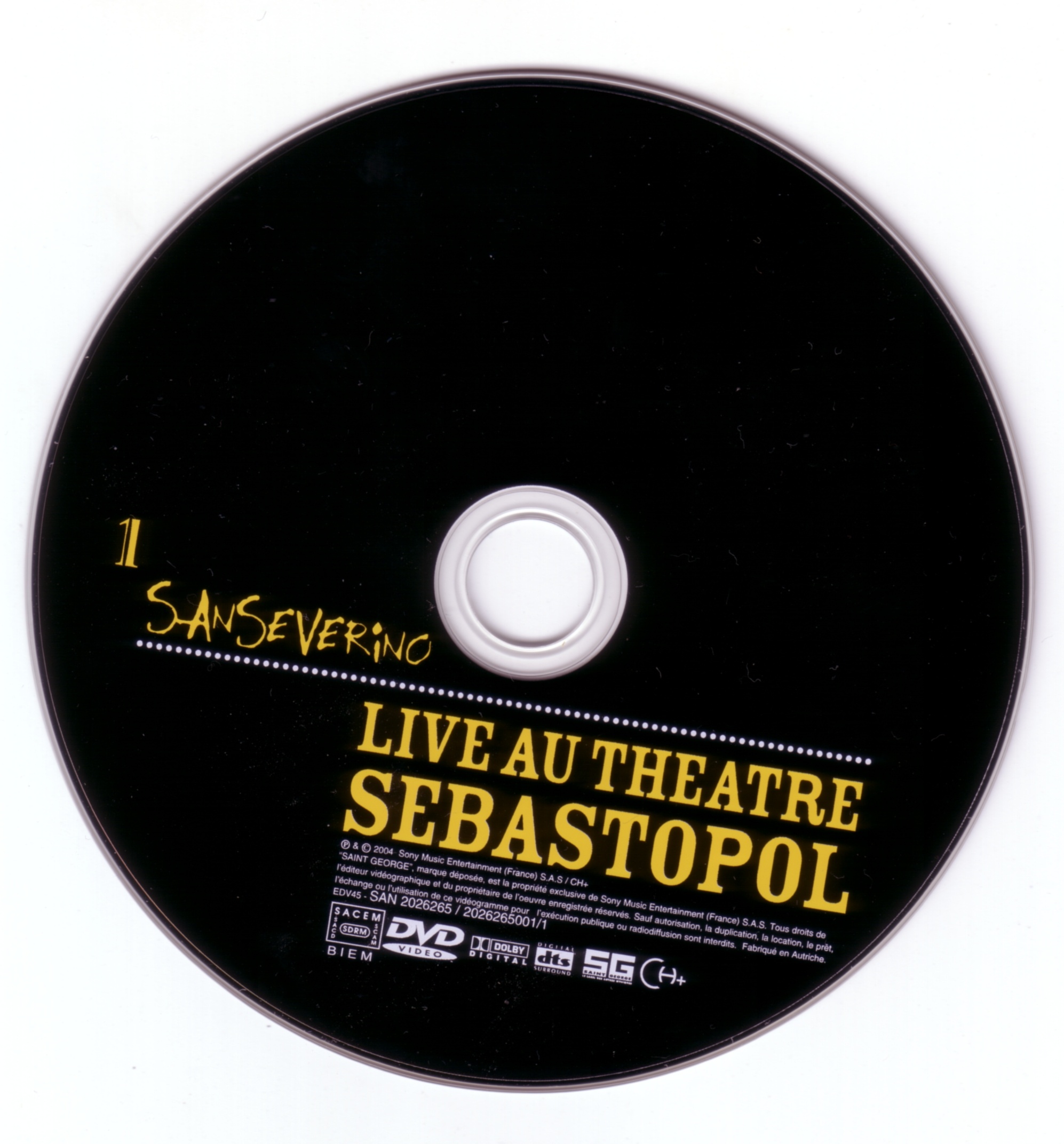 SanSeverino - Live au Sebastopol DISC 1
