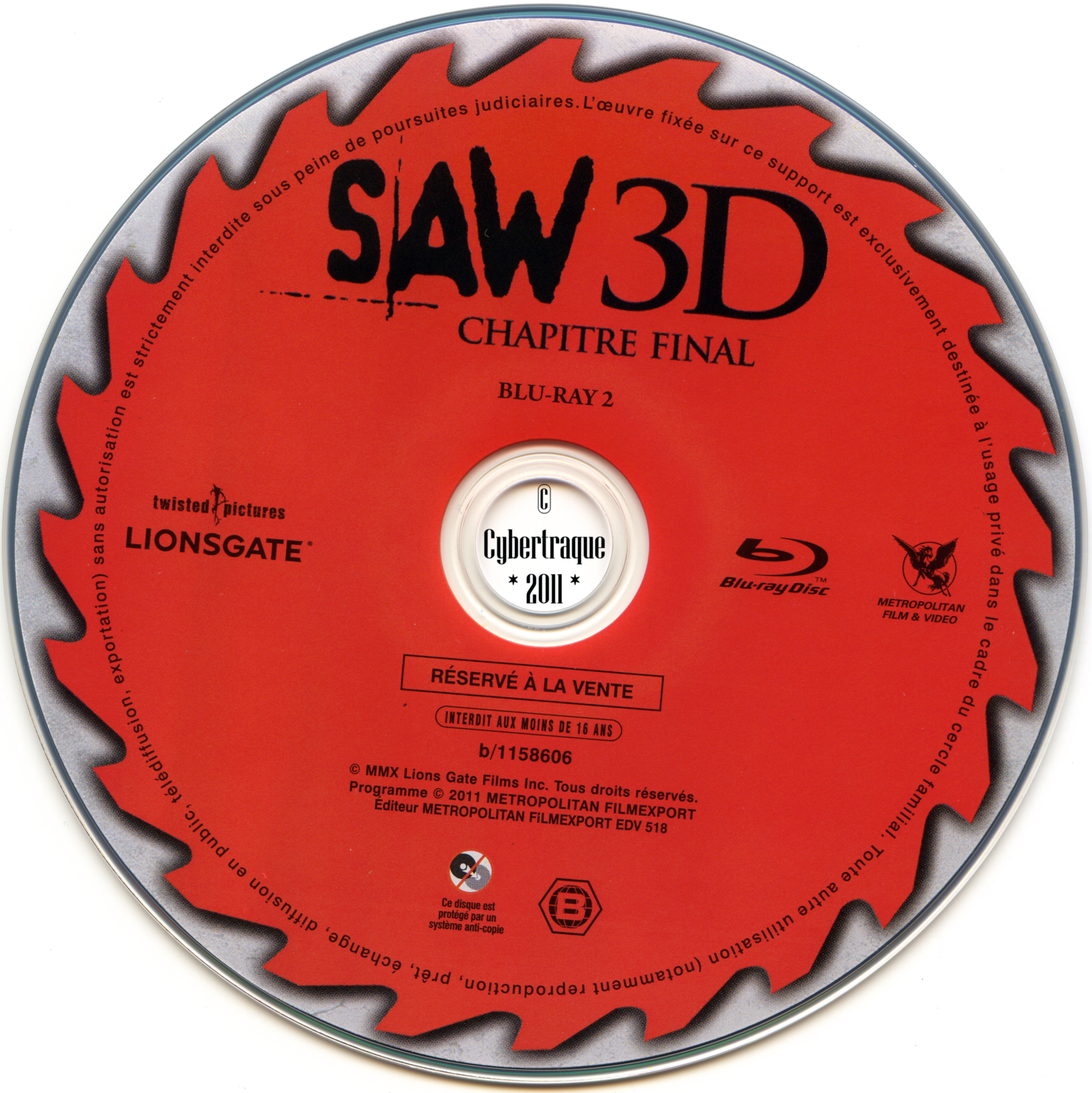 Saw 3D chapitre final DISC 2 (BLU-RAY)