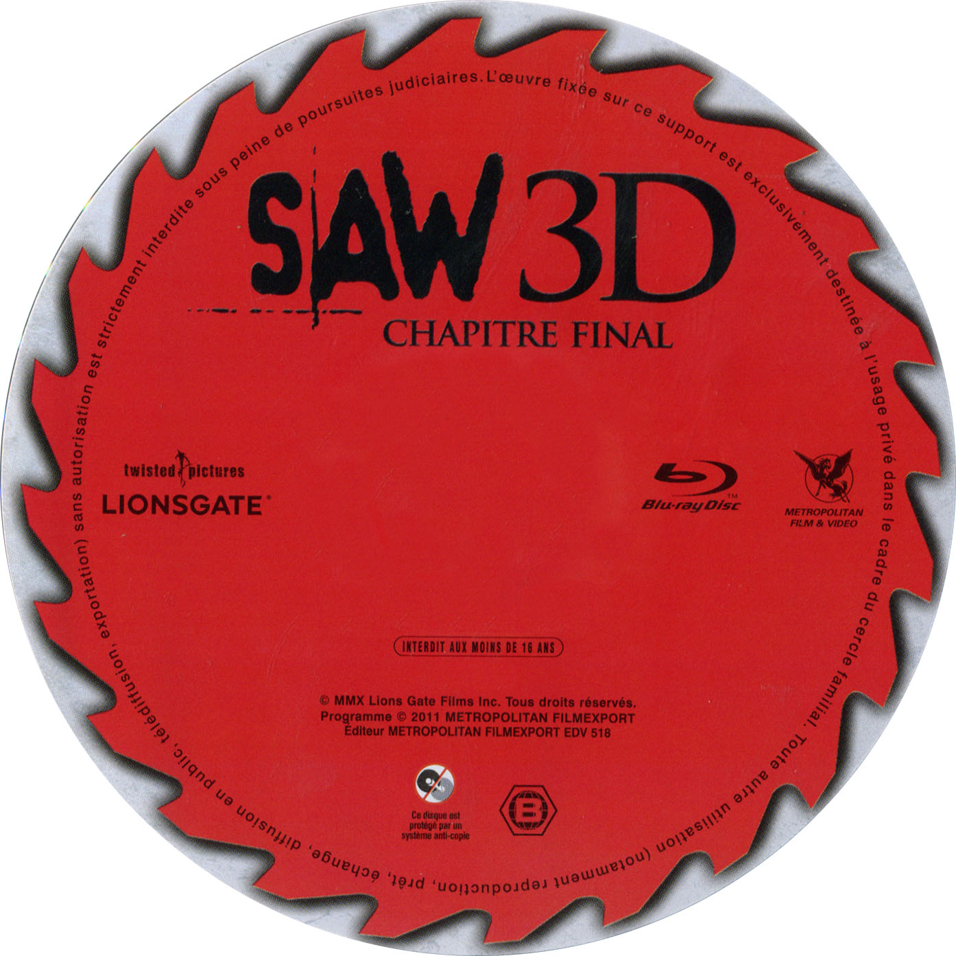 Saw 3D chapitre final (BLU-RAY)