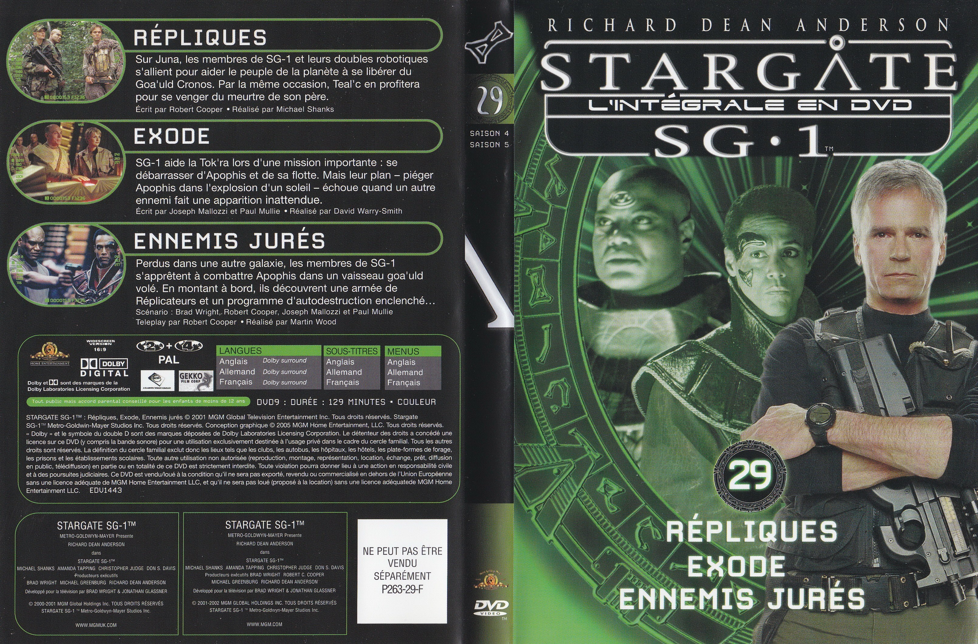 Stargate SG1 Intgrale Saison 4-5 vol 29