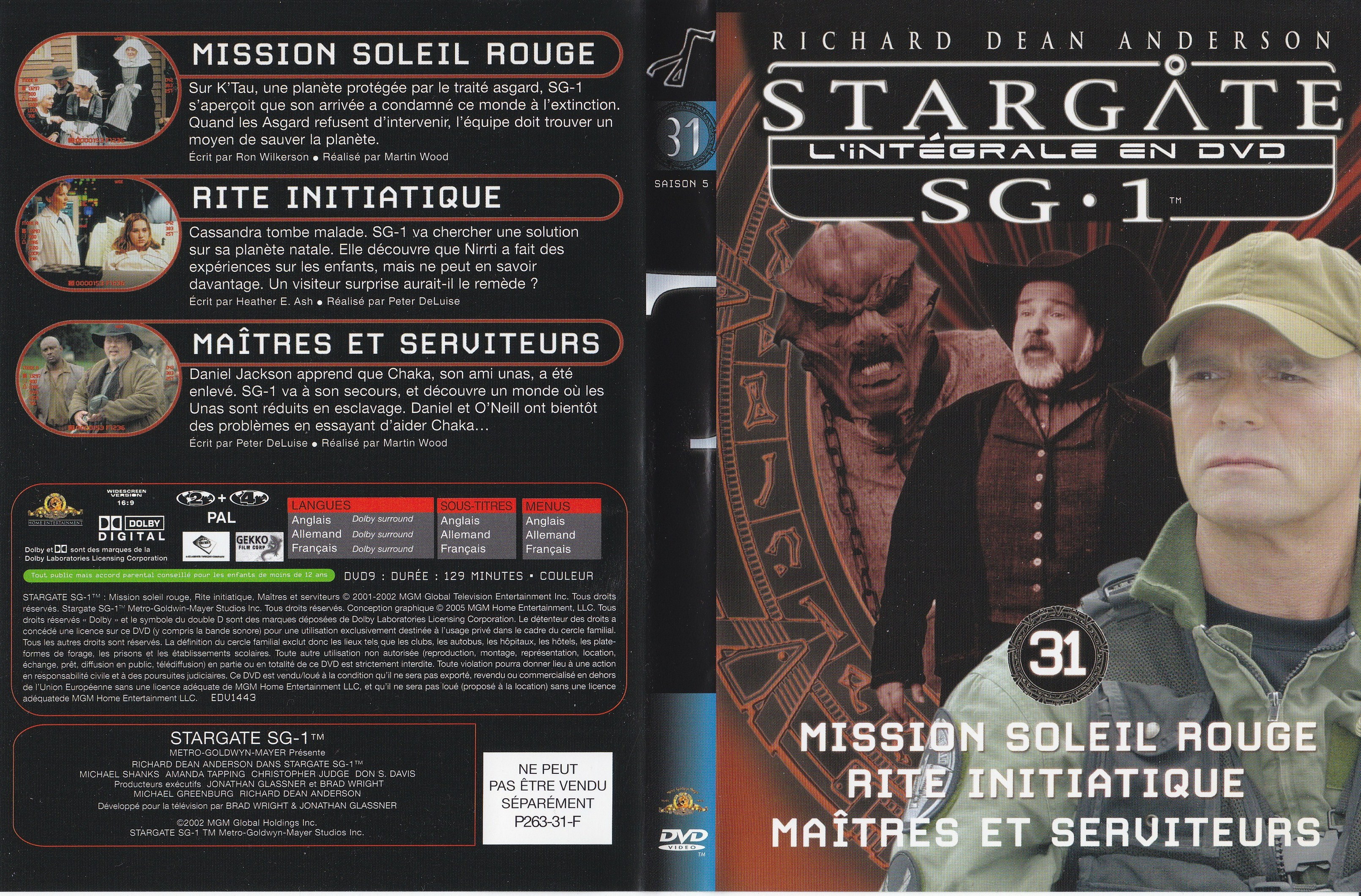 Stargate SG1 Intgrale Saison 5 vol 31