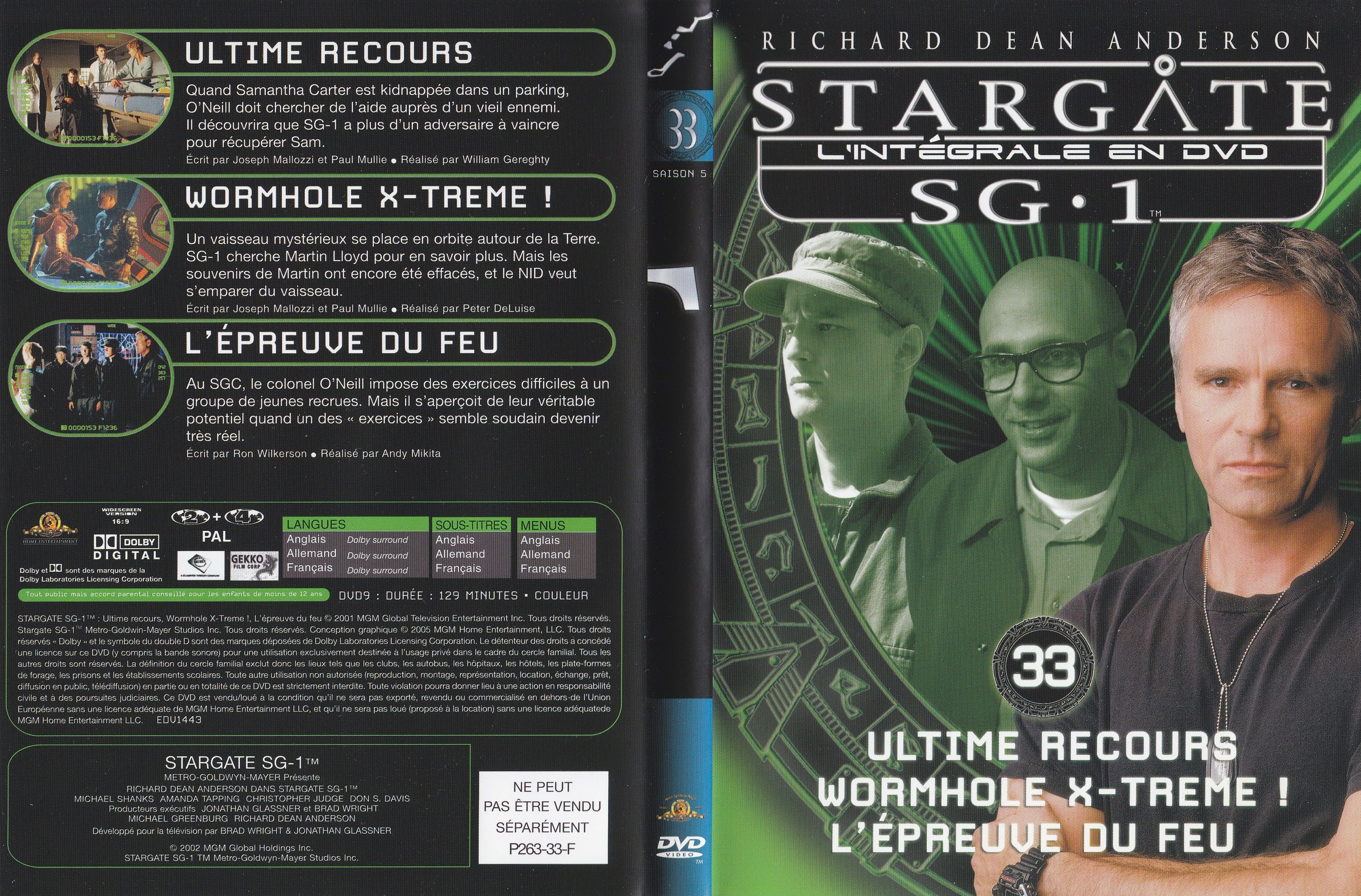 Stargate SG1 Intgrale Saison 5 vol 33