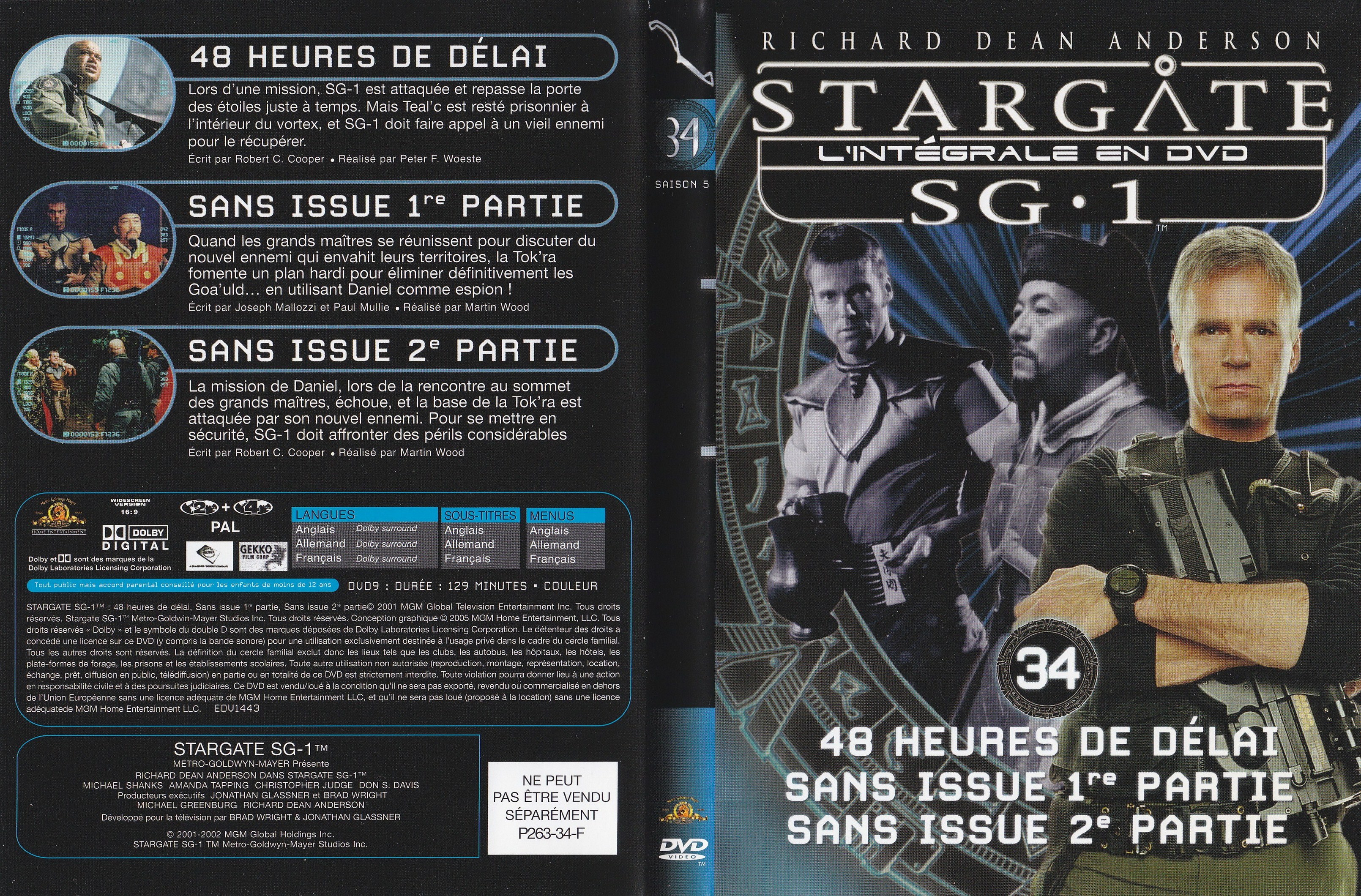 Stargate SG1 Intgrale Saison 5 vol 34