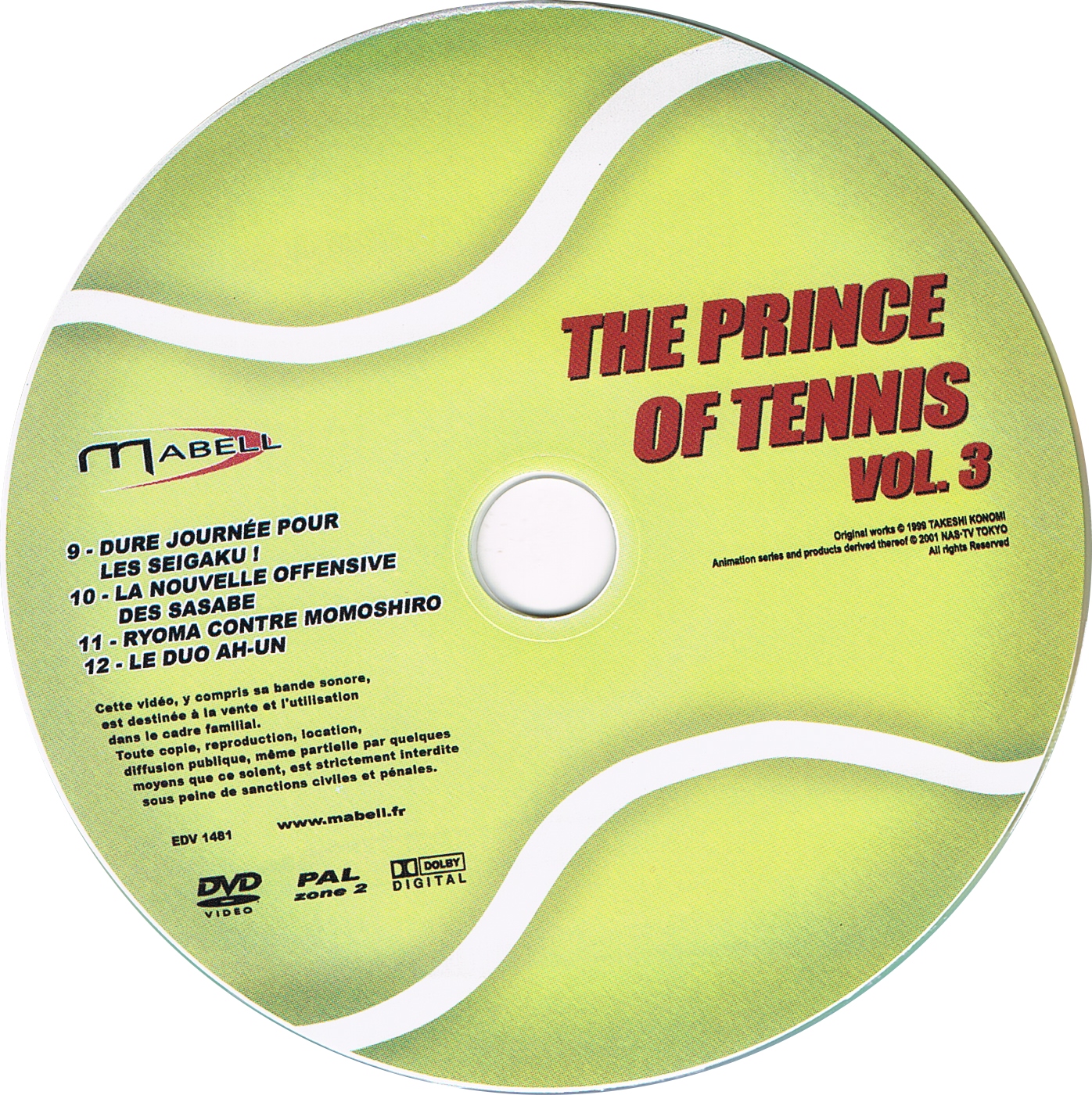 The Prince Of Tennis Vol 1 DISC 3
