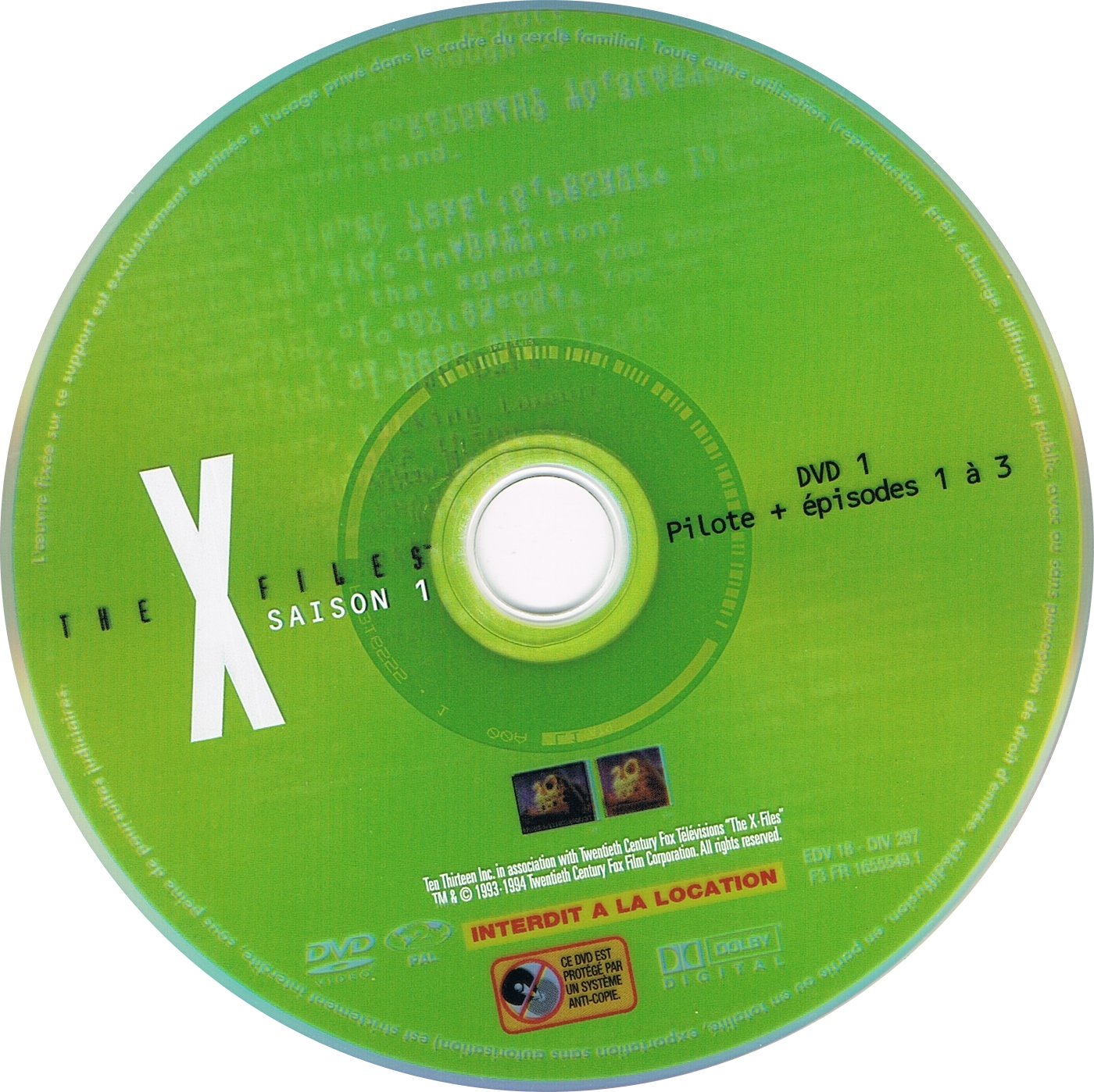 The X Files Saison 1 DVD 1