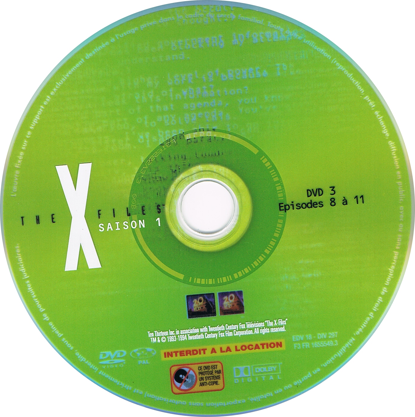 The X Files Saison 1 DVD 3