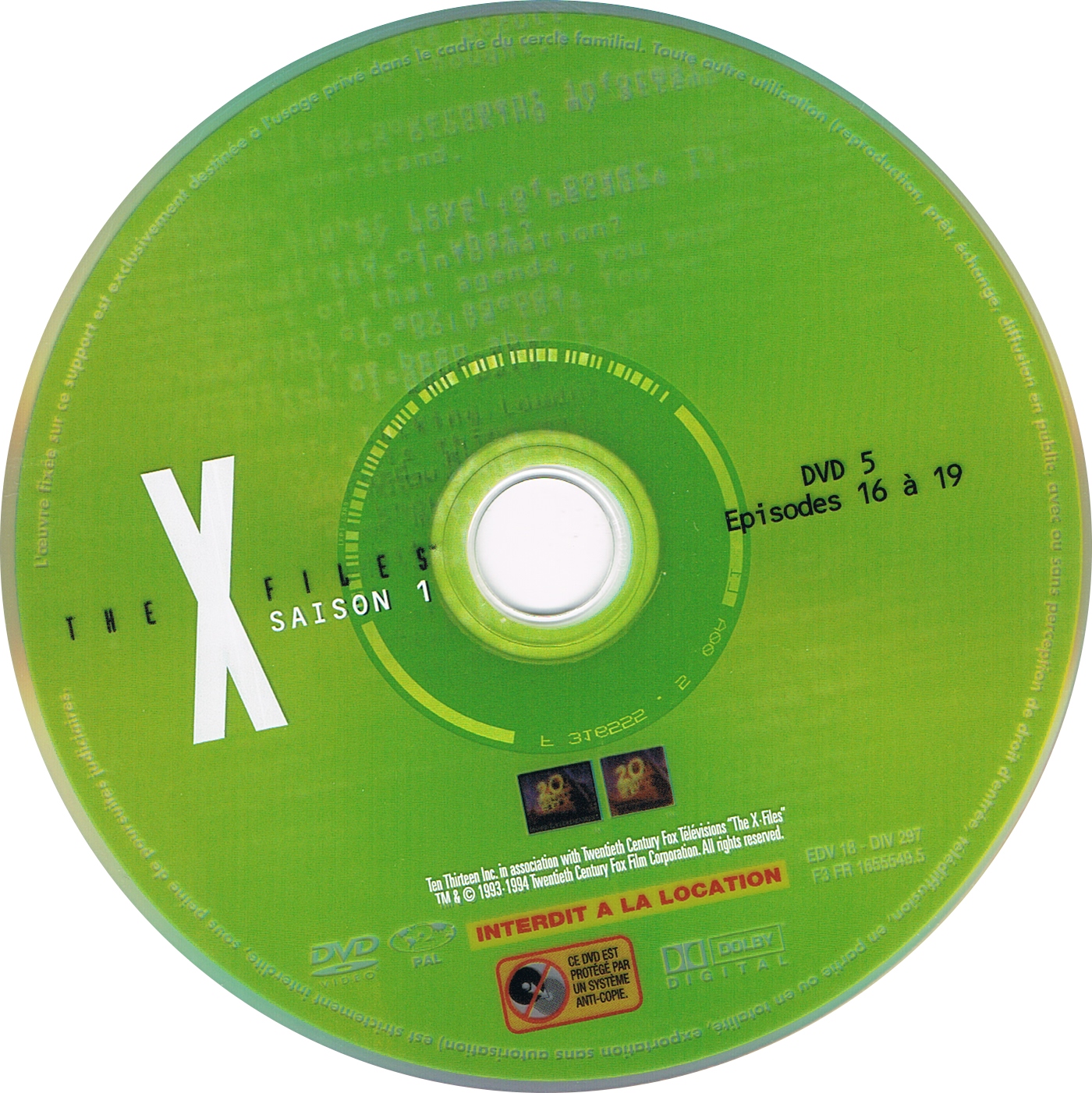 The X Files Saison 1 DVD 5