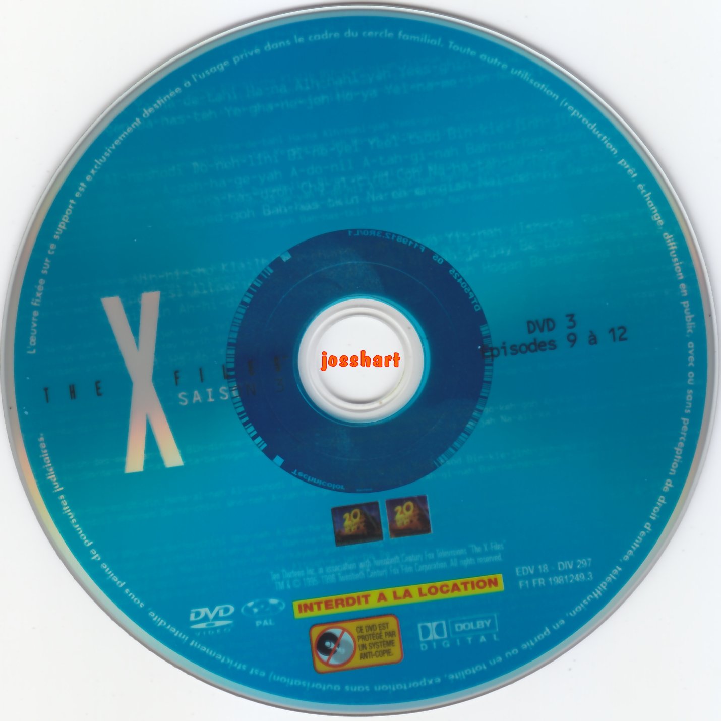 The X Files Saison 3 DVD 3 v2