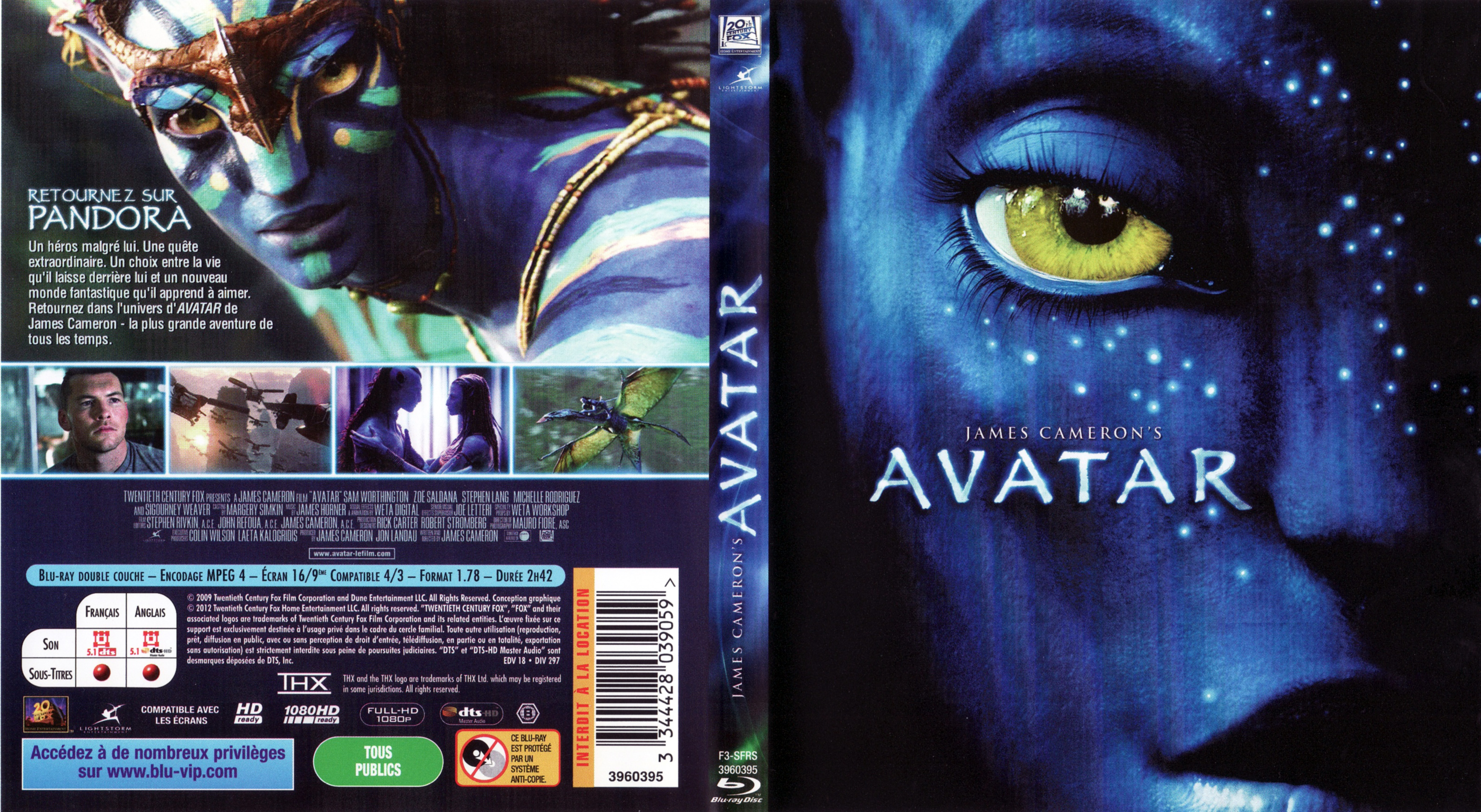 Jaquette DVD de Avatar BLU RAY v3 Cin 233 ma Passion
