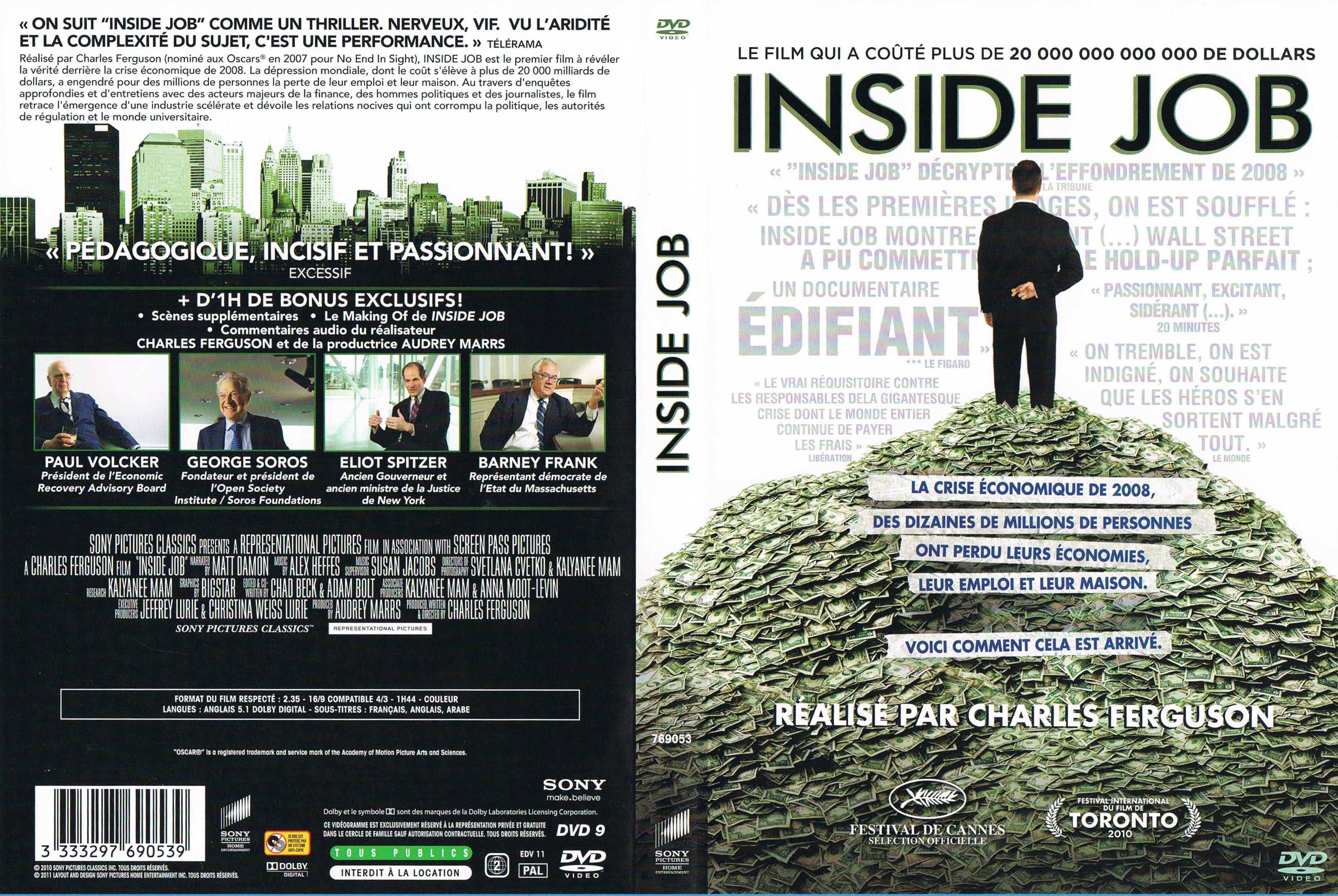 Jaquette DVD de Inside job (Doc) - Cinéma Passion